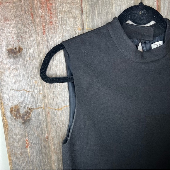 Hoss Intropia Anthropologie Black Mod Shift Dress With Sequin Bottom Sz 36/ 4 - Picture 4 of 12